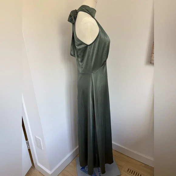 Green Halter Dress - Picture 2 of 5